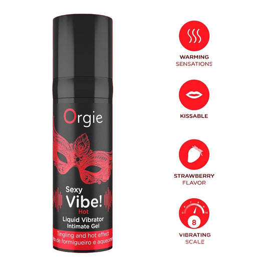 Orgie Sexy Vibe Hot Liquid Vibrator Gel 15ml