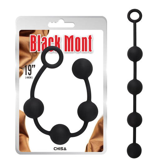 Black Mont Anal Beads (Various Sizes)
