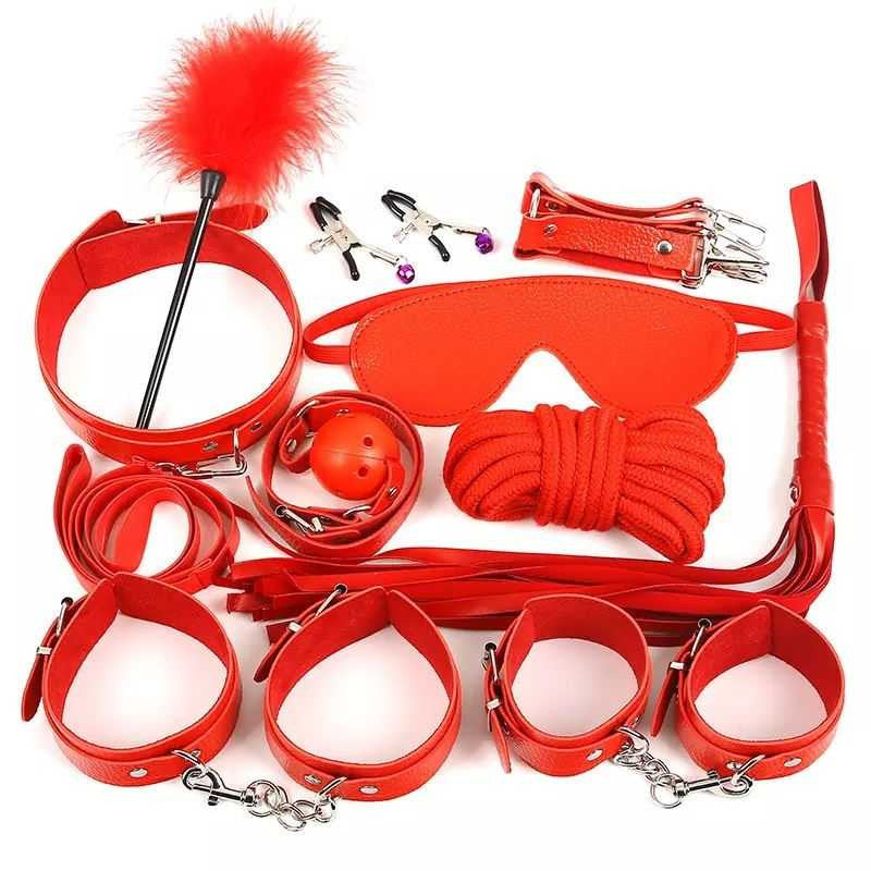 BuzzPinky 10 Piece Bondage Kit Red BuzzPinky