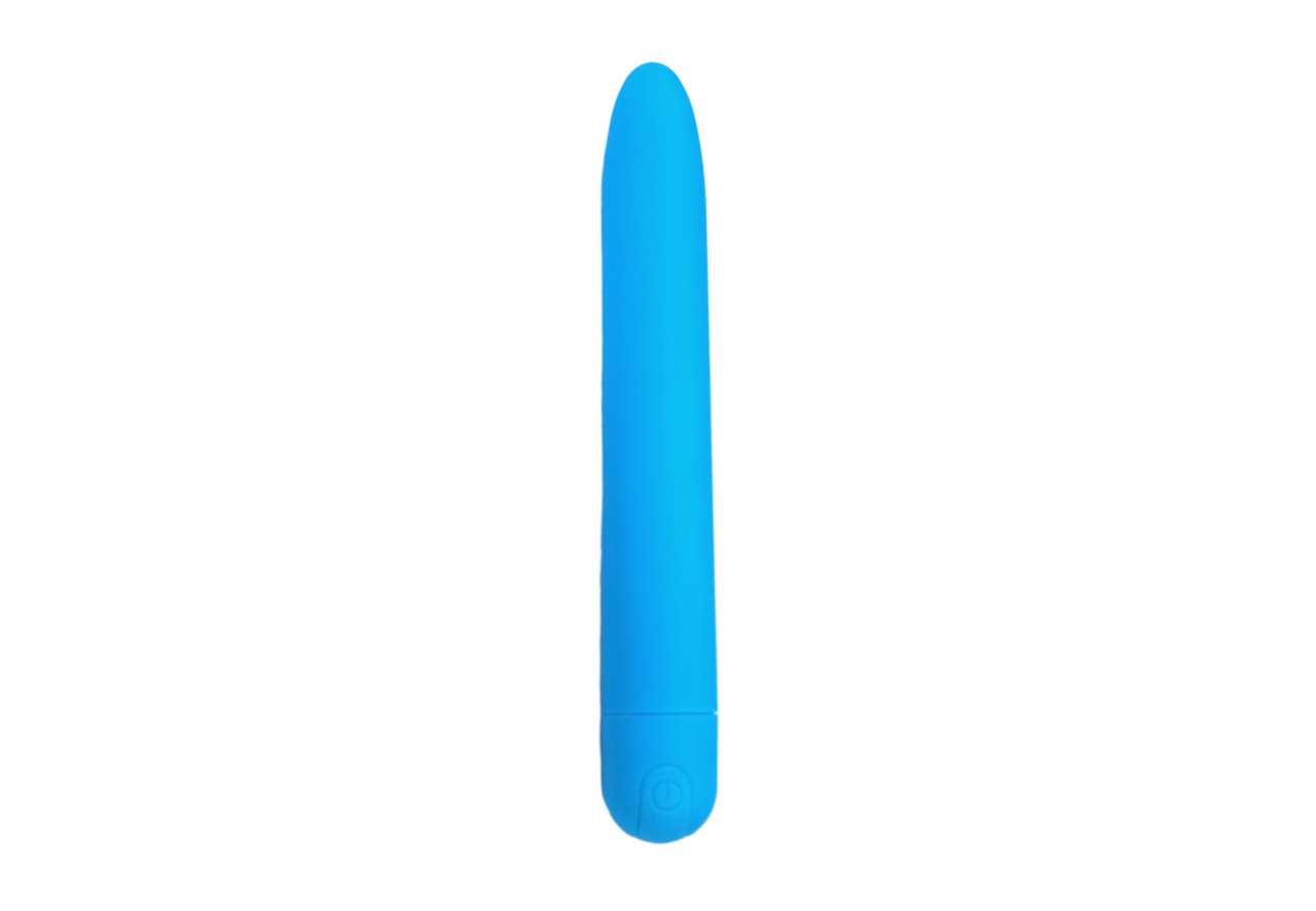 BuzzPinky 7 Inch USB Rechargeable 10 speed bullet Matte Blue BuzzPinky