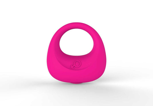 BuzzPinky Single Speed Vibrating C Ring Pink BuzzPinky