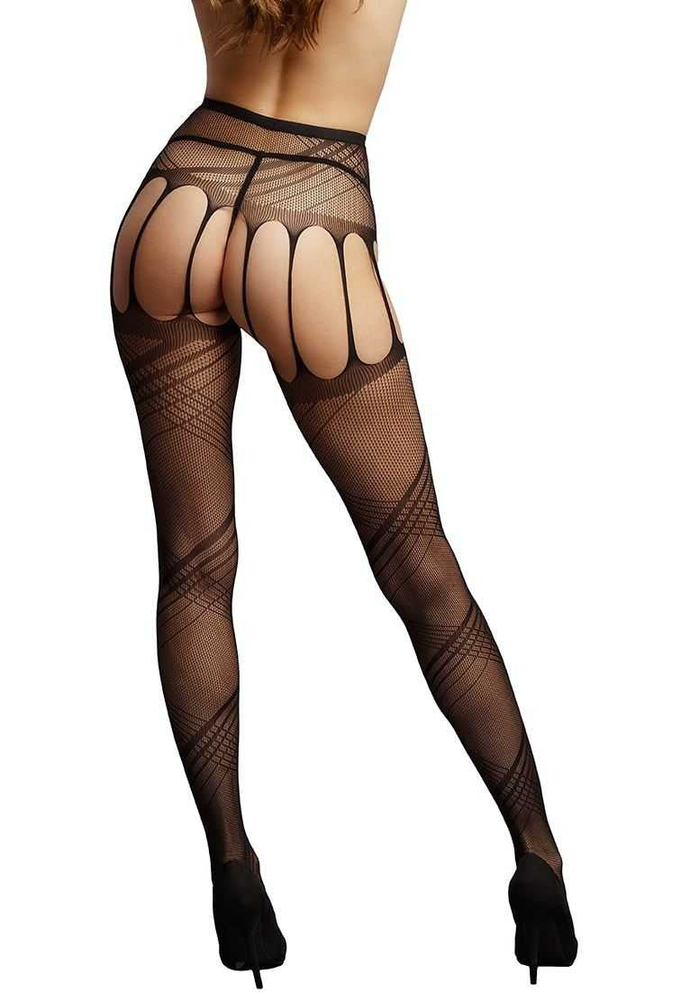 Crotchless Cut-Out Pantyhose One Size le desir