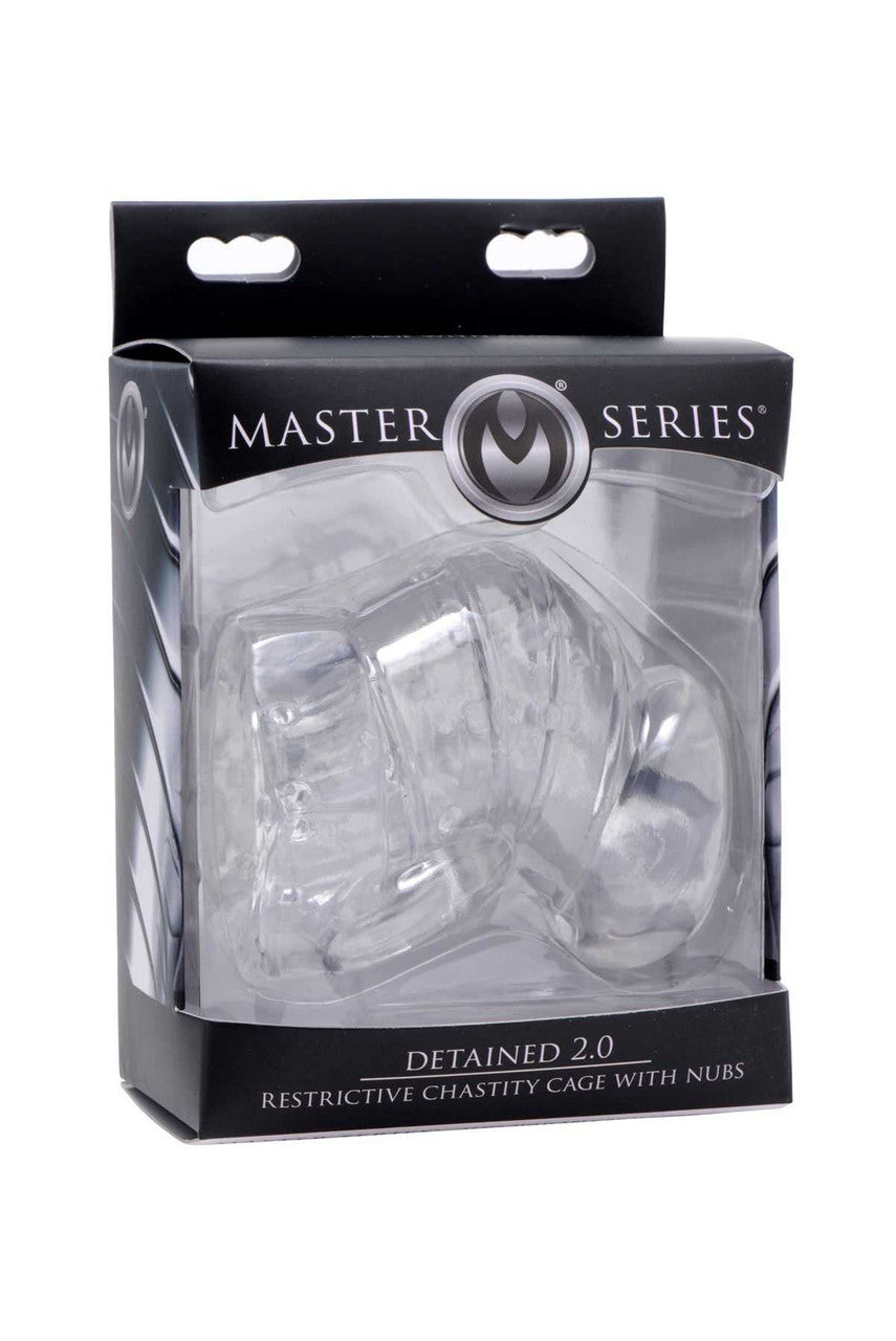Detained 2.0 Restrictive Chastity Cage w/ Nubs xr brands