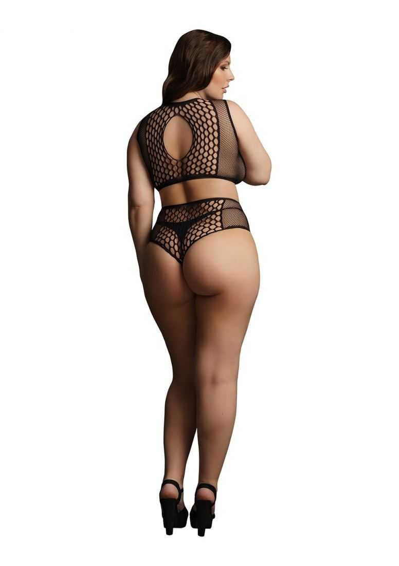 Duo Net Key-Hole Bra Set Plus Size le desir