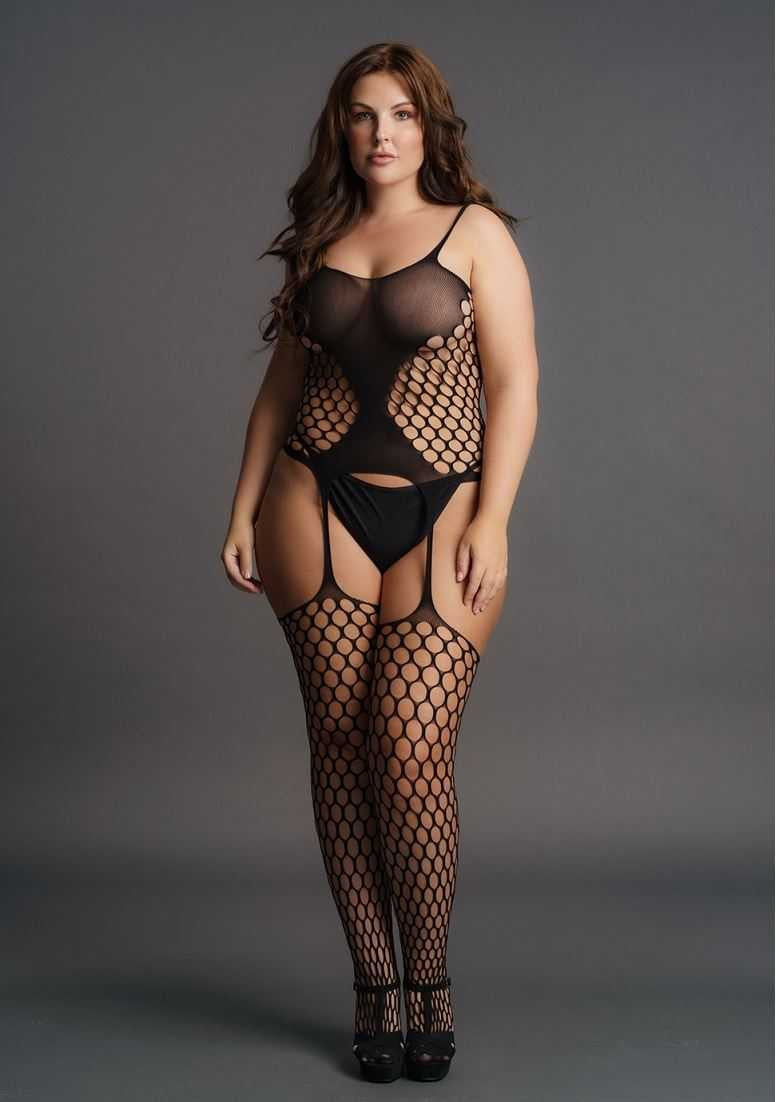 Fence Net Suspender Bodystocking Plus Size le desir