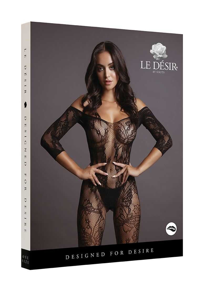 Lace Sleeved Bodystocking One Size le desir