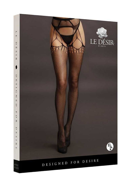 Shredded Suspender Pantyhose One Size le desir