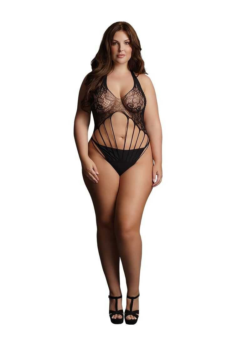 Strappy Lace Teddy Plus Size le desir