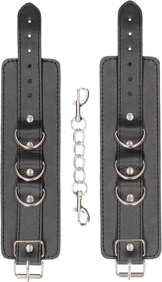 Ouch Leather Cuffs - Black