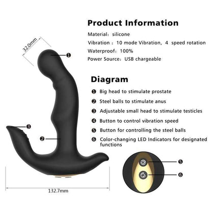 10 Mode Vibrating Prostate Massager
