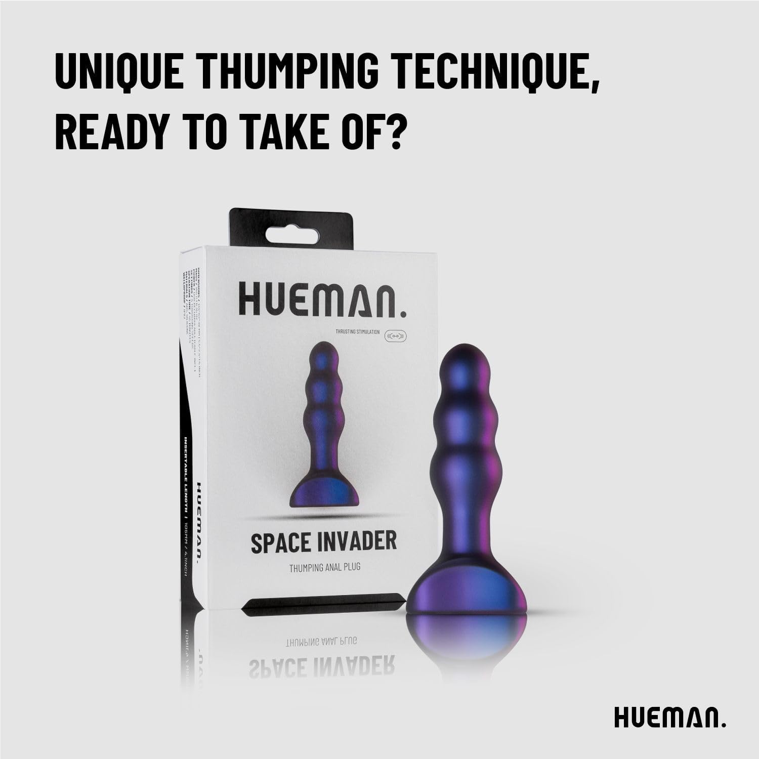 Hueman Space Invader Vibrating Butt Plug