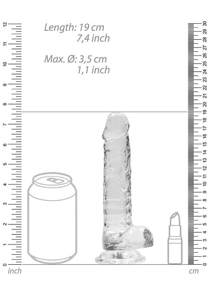 Realistic Dildo with Balls - 7''/ 18 cm
