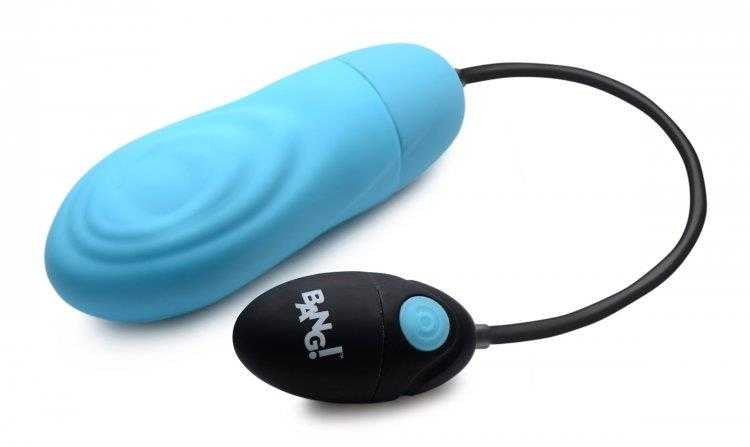 7X Pulsing Rechargeable Silicone Bullet - Blue