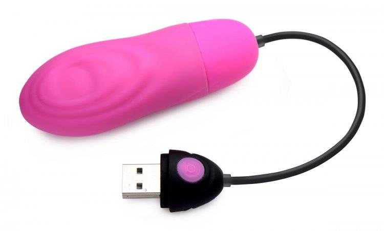 7X Pulsing Rechargeable Silicone Bullet - Pink