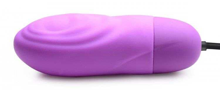 7X Pulsing Rechargeable Silicone Bullet - Purple