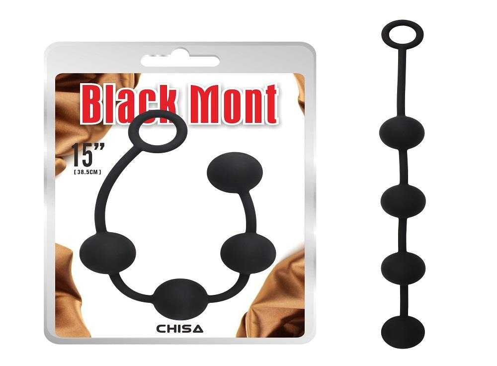 Black Mont Anal Beads (Various Sizes)