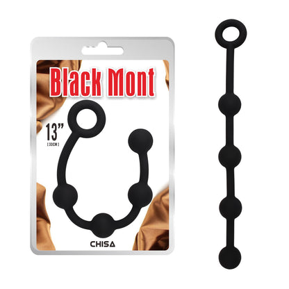 Black Mont Anal Beads (Various Sizes)