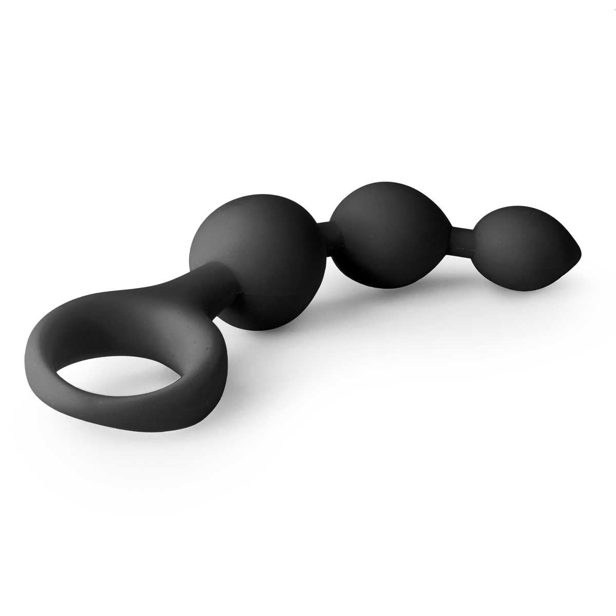 Black Silicone Anal Bead Dildo Easytoys