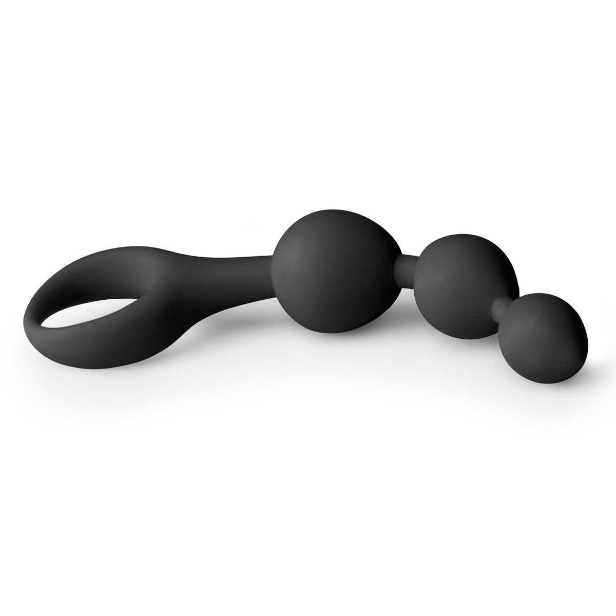 Black Silicone Anal Bead Dildo Easytoys