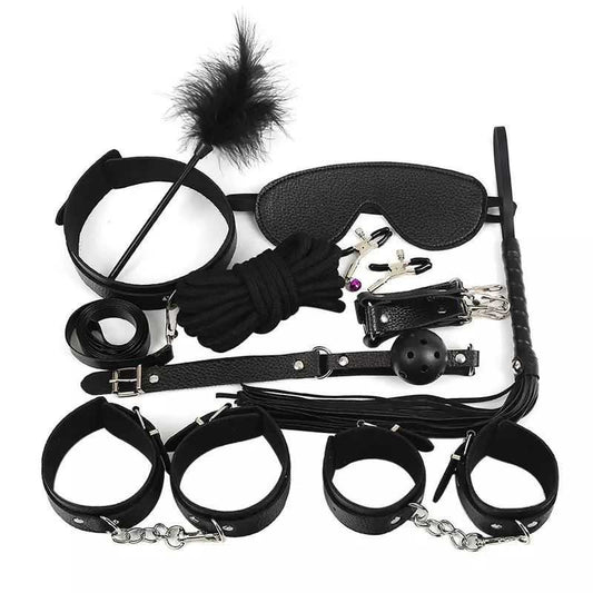 BuzzPinky 10 Piece Bondage Kit Black BuzzPinky