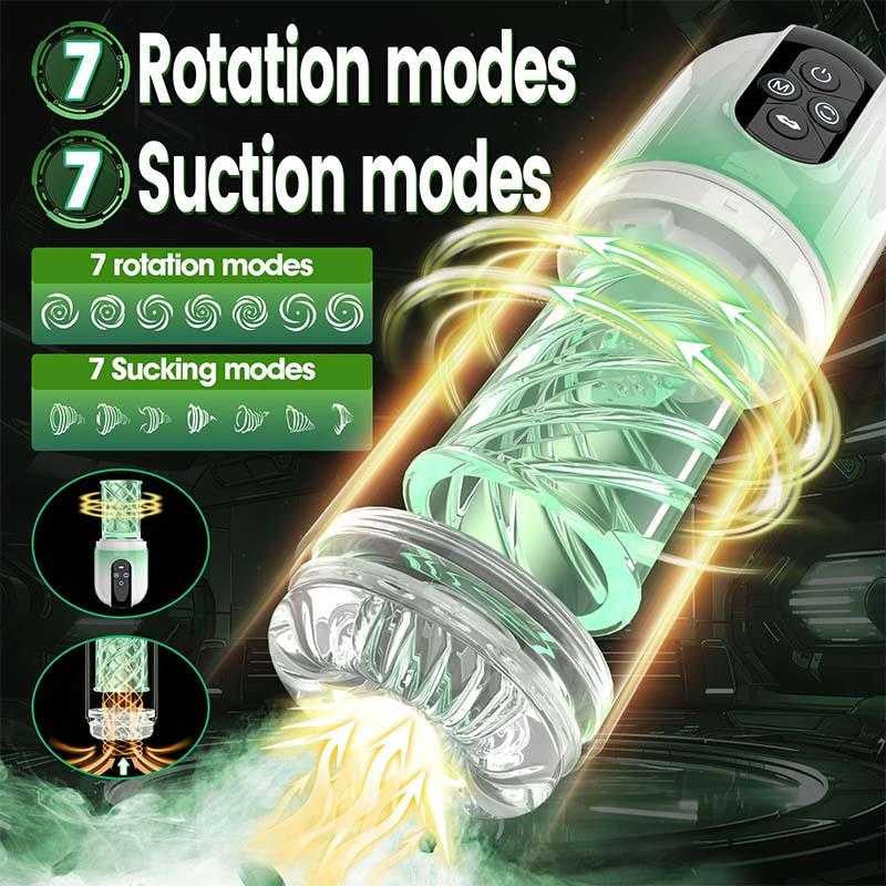 BuzzPinky AquaTease: 7-Mode Rotating Sucking Male Masturbator & Licking Massage BuzzPinky