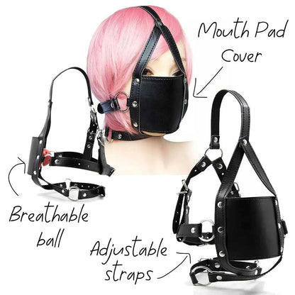 BuzzPinky Black Solid Sinner Gag 