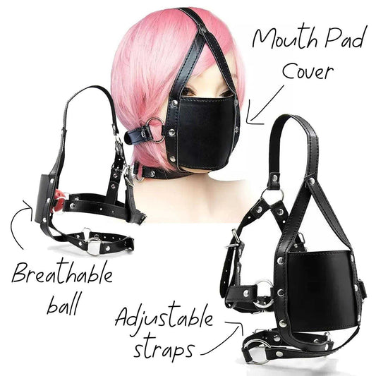 BuzzPinky Black Solid Sinner Gag 
