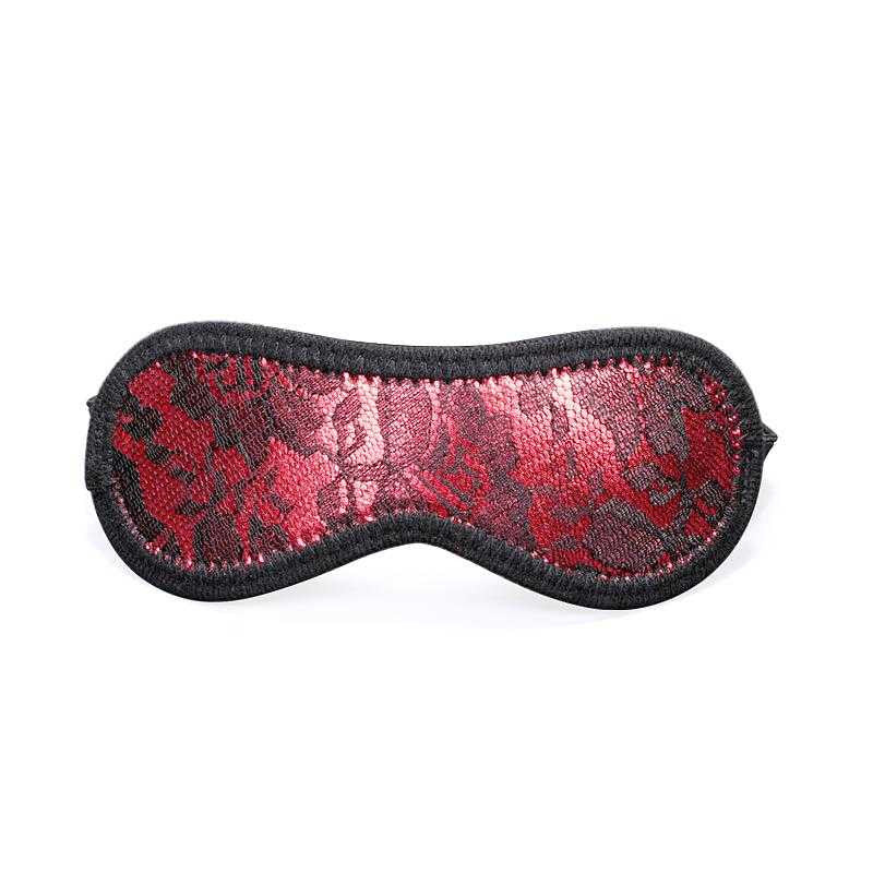 BuzzPinky Cotton Laced Blindfold Rose Red BuzzPinky