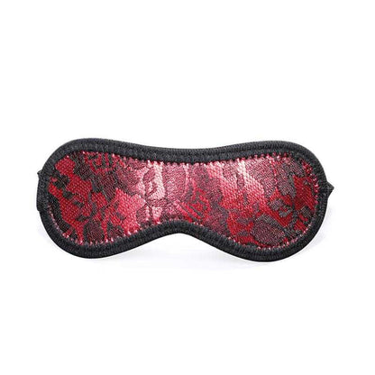 BuzzPinky Cotton Laced Blindfold Rose Red BuzzPinky