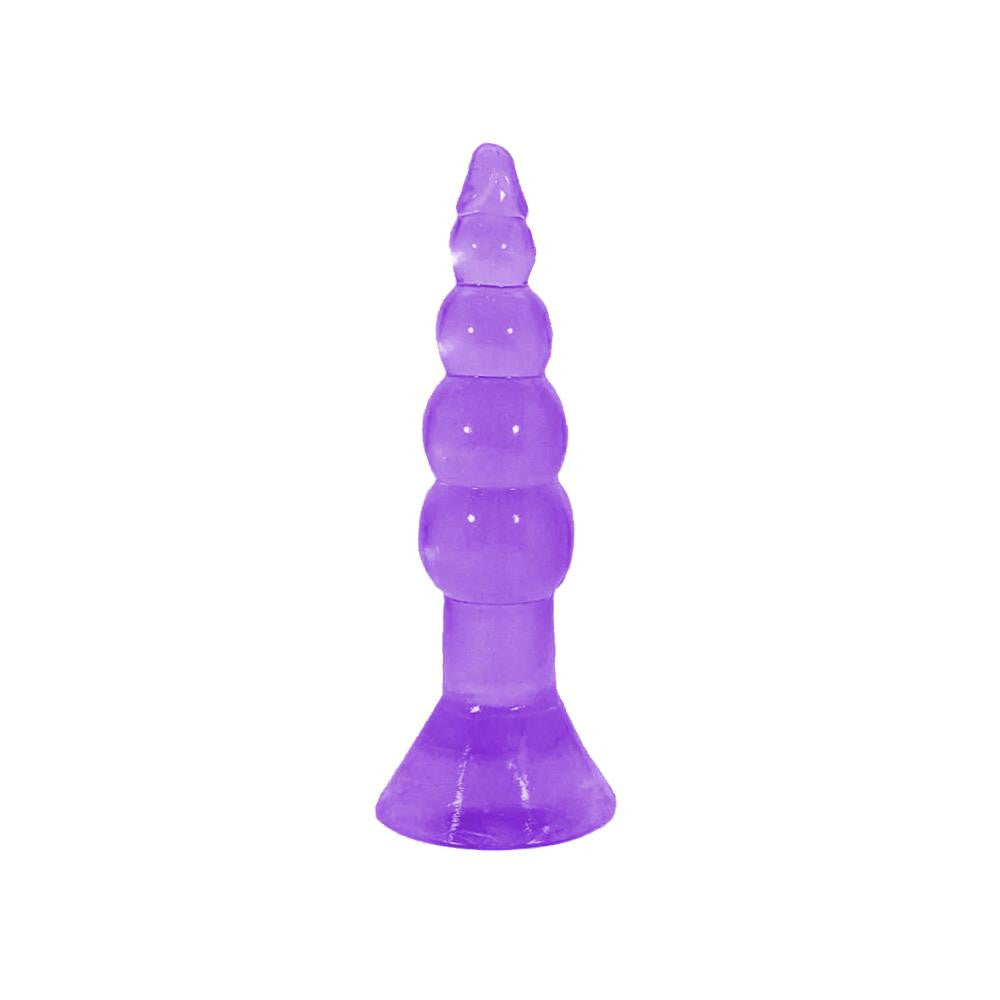 BuzzPinky Crystal Jelly Pleasure Plug Anal Beads Purple BuzzPinky