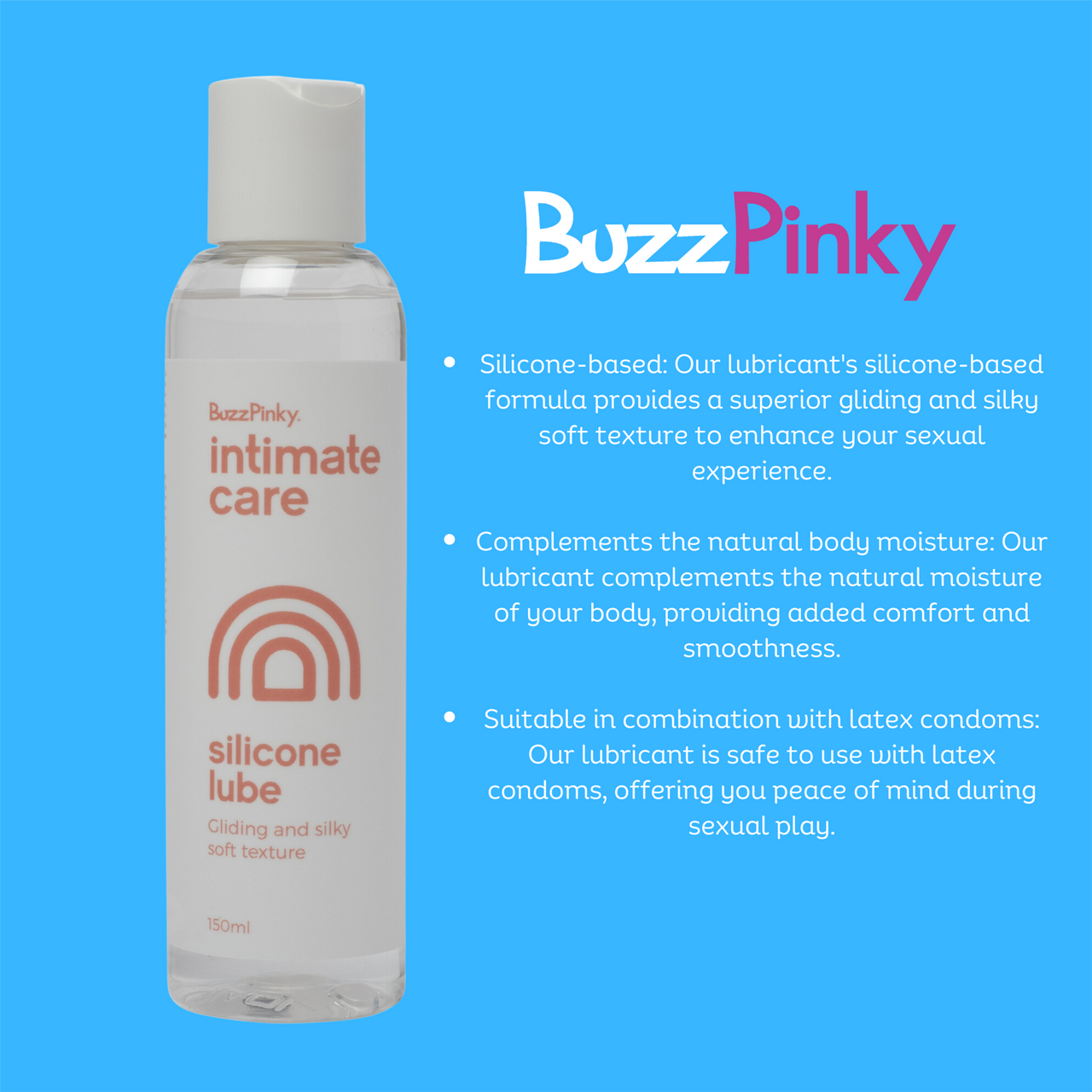 BuzzPinky Intimate Care Silicone Personal Lubricant 150ml BuzzPinky