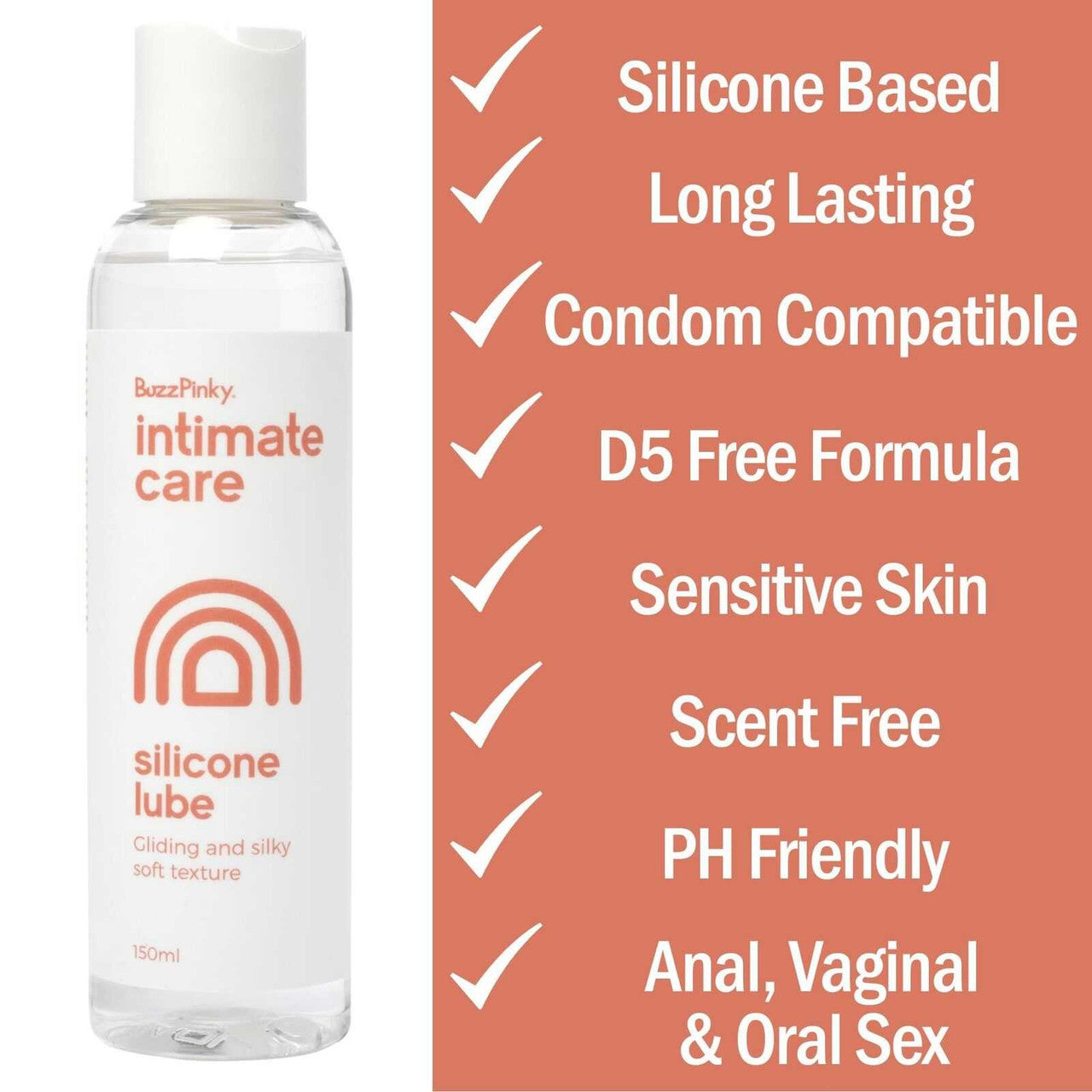 BuzzPinky Intimate Care Silicone Personal Lubricant 150ml BuzzPinky