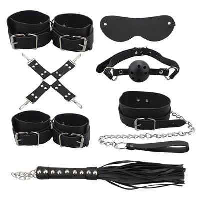BuzzPinky Leather bondage set 8 kits Black BuzzPinky