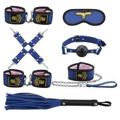 BuzzPinky Leather bondage set Navy blue 8 kits BuzzPinky