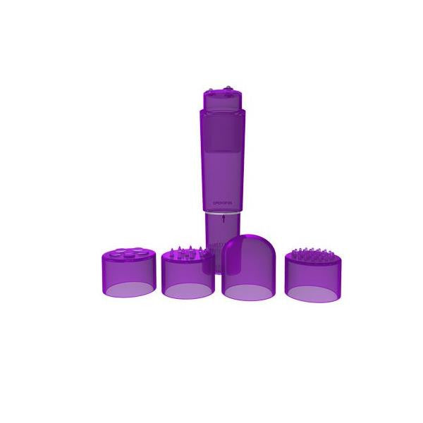 BuzzPinky Pocket Vibrator Multi Tip Purple BuzzPinky