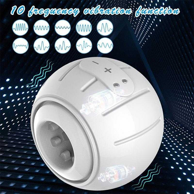 BuzzPinky PulsarPod: White Edition - 10-Mode Vibrating Male Masturbator BuzzPinky