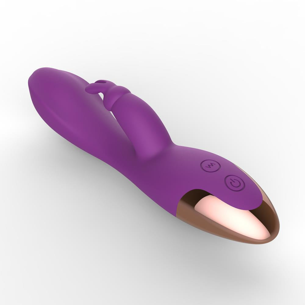 BuzzPinky Purple Passion Rabbit Vibrator Dual Motor, 10 Powerful Vibrations for G-Spot & Clitoral Stimulation BuzzPinky