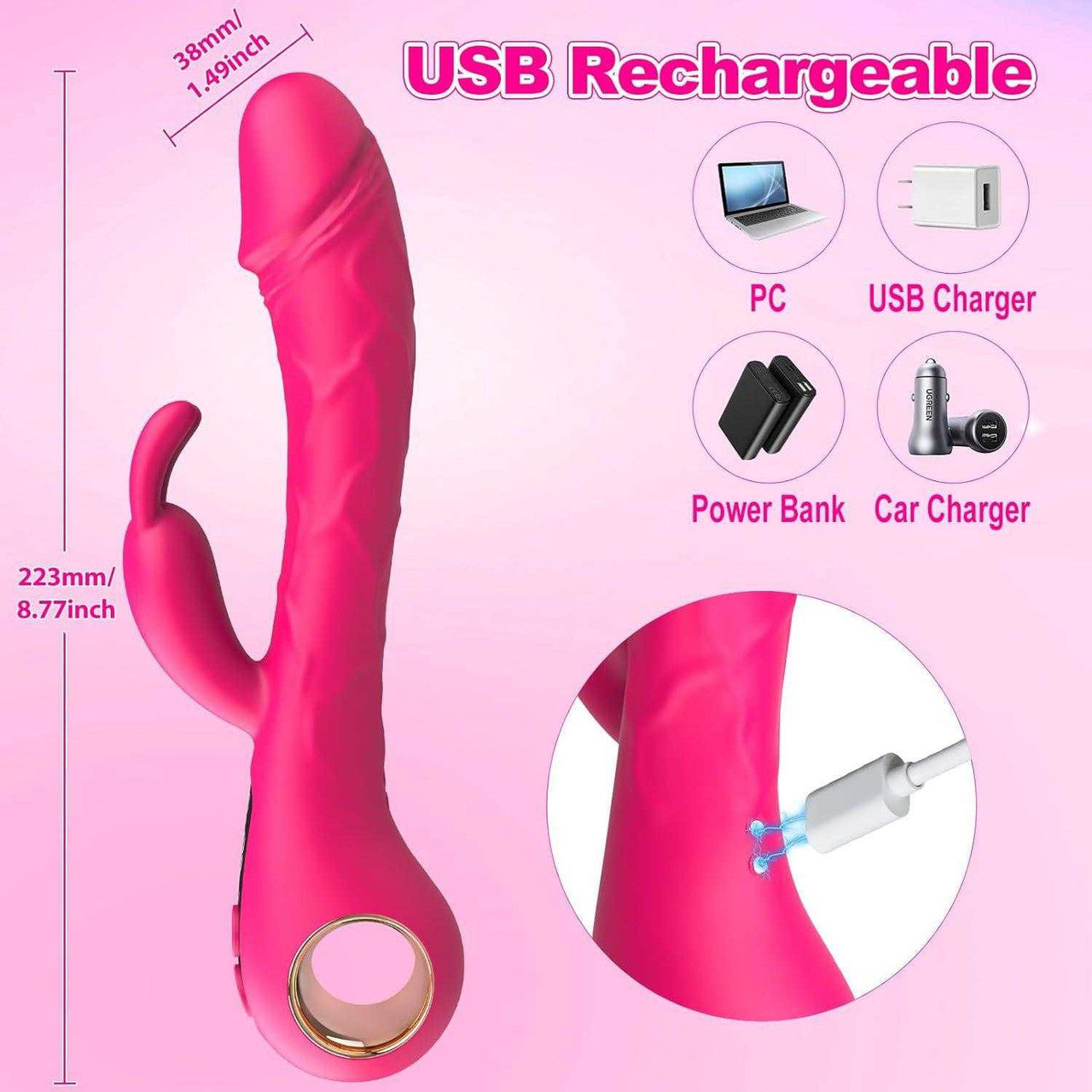 BuzzPinky Radiant Bliss Rabbit Vibrator BuzzPinky