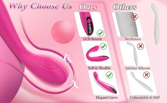 BuzzPinky Sensuelle Curve: G-Spot Precision Wand Vibrator with Digital Display BuzzPinky