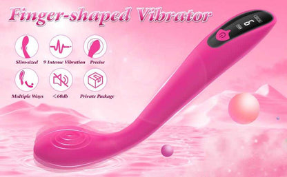 BuzzPinky Sensuelle Curve: G-Spot Precision Wand Vibrator with Digital Display BuzzPinky