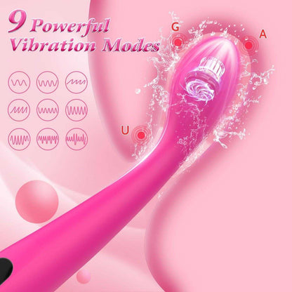 BuzzPinky Sensuelle Curve: G-Spot Precision Wand Vibrator with Digital Display BuzzPinky