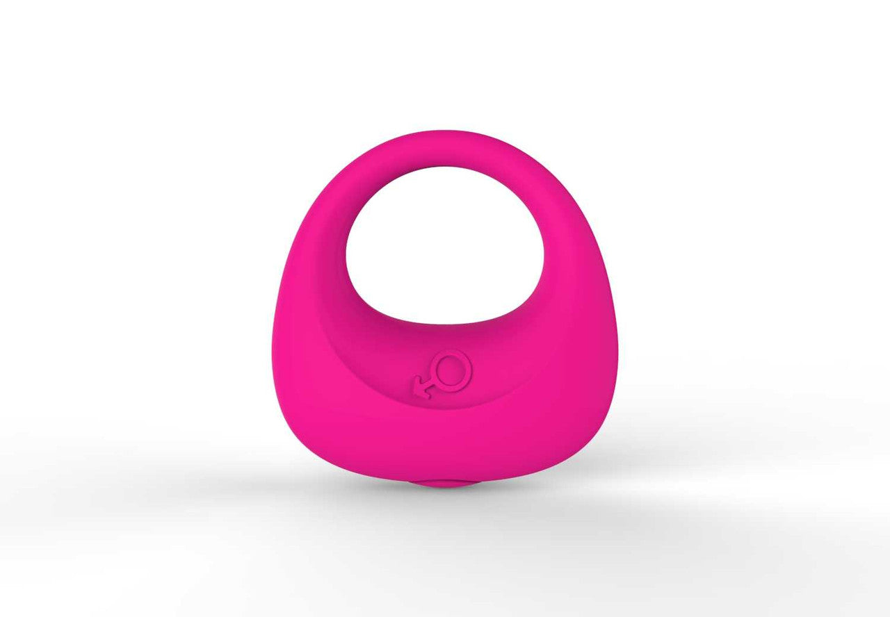 BuzzPinky Single Speed Vibrating C Ring Pink BuzzPinky