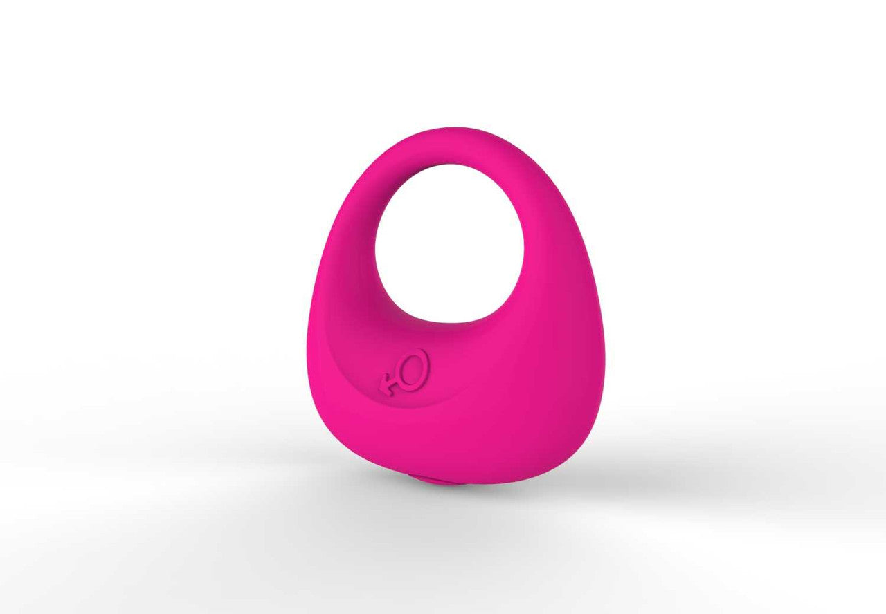 BuzzPinky Single Speed Vibrating C Ring Pink BuzzPinky