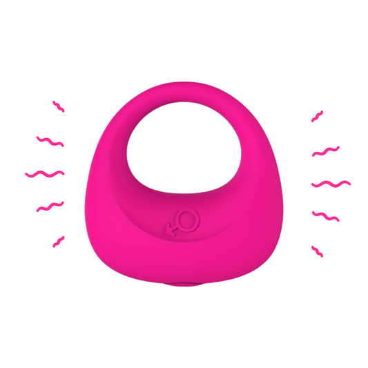 BuzzPinky Single Speed Vibrating C Ring Pink BuzzPinky