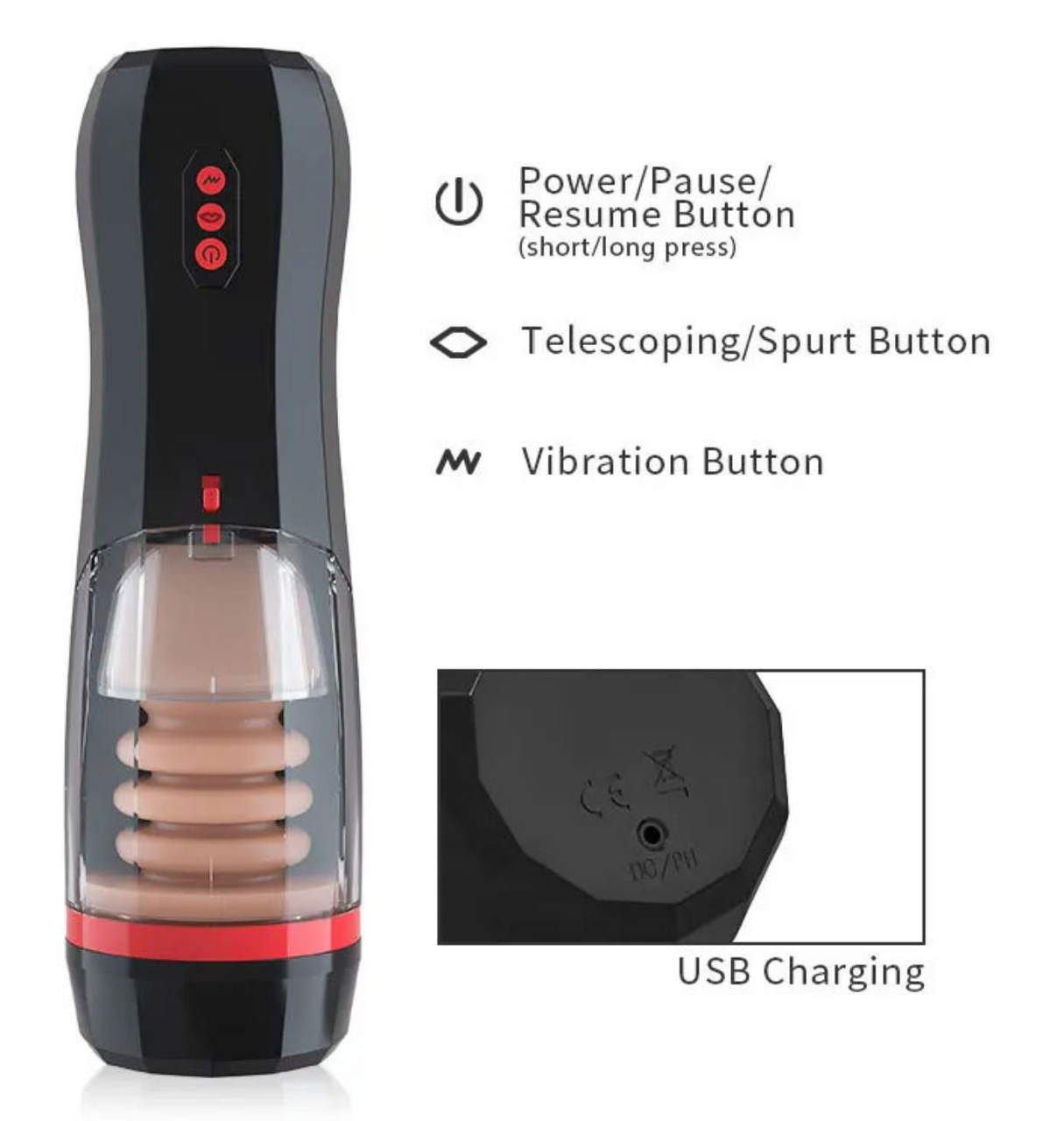 BuzzPinky SonicStroker: High-Speed Rotating Male Masturbator & Voice Interaction BuzzPinky