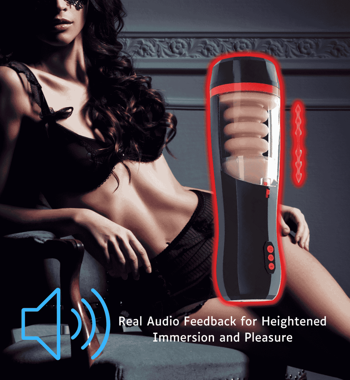 BuzzPinky SonicStroker: High-Speed Rotating Male Masturbator & Voice Interaction BuzzPinky