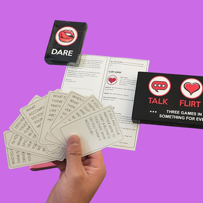 BuzzPinky Talk-Flirt-Dare Game Card