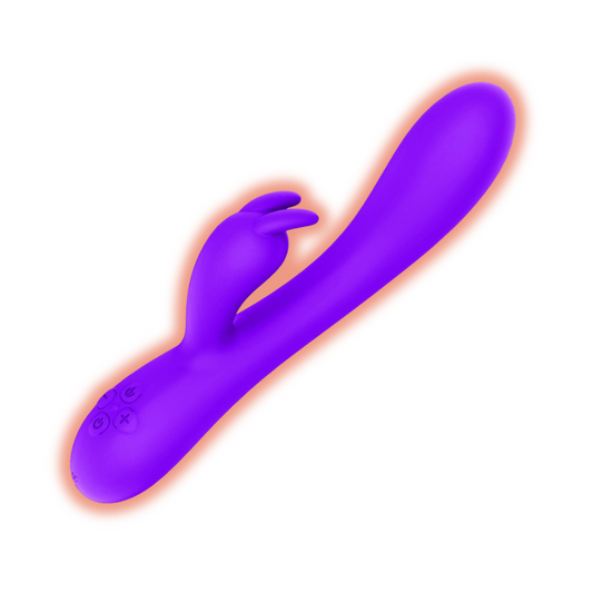 BuzzPinky Twin Motor Warming Rabbit Vibrator Purple BuzzPinky