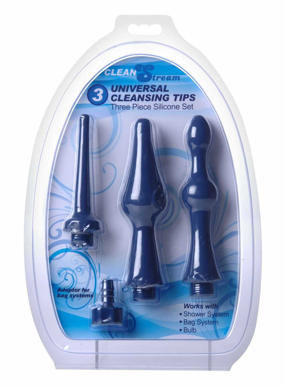 CLEANSTREAM Universal 3 Piece Silicone Enema Attachment Set Cleanstream