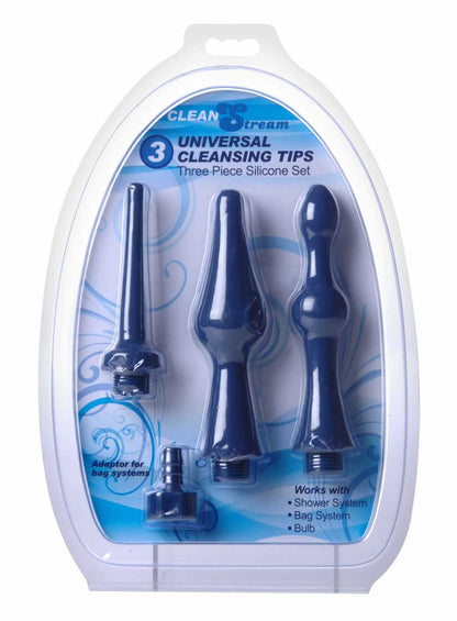 CLEANSTREAM Universal 3 Piece Silicone Enema Attachment Set Cleanstream
